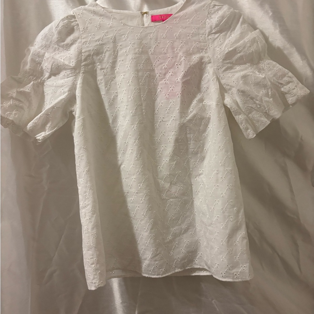 Lily Pullitzer White Eyelet Top NWT